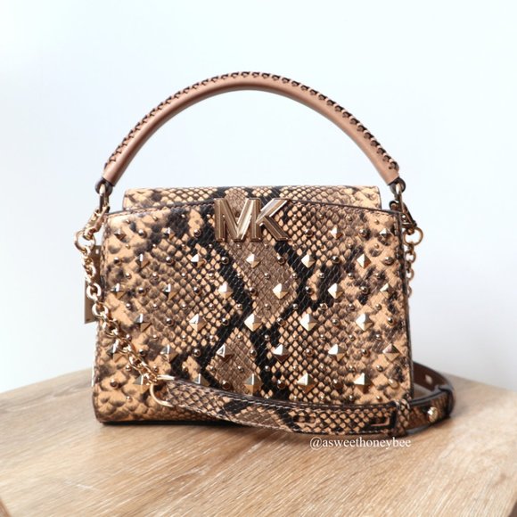 *NEW* MICHAEL KORS KARLIE SATCHEL - SNAKE EMBOSSED - Picture 10 of 10